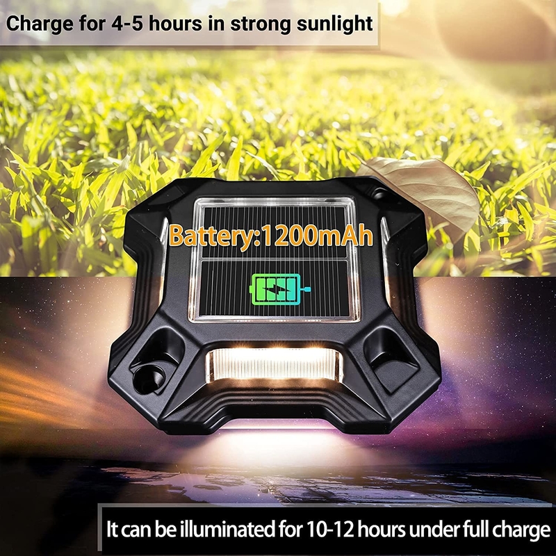 Luz LED solar de color blanco frío alimentada por batería Ni-Mh de 1,2 V/600 MAH