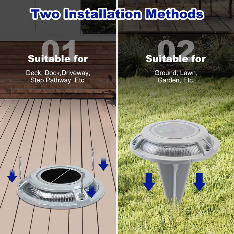 20 lumens Luz de muelle con energía solar Materiales de PC de aluminio duradero Voltado 2V