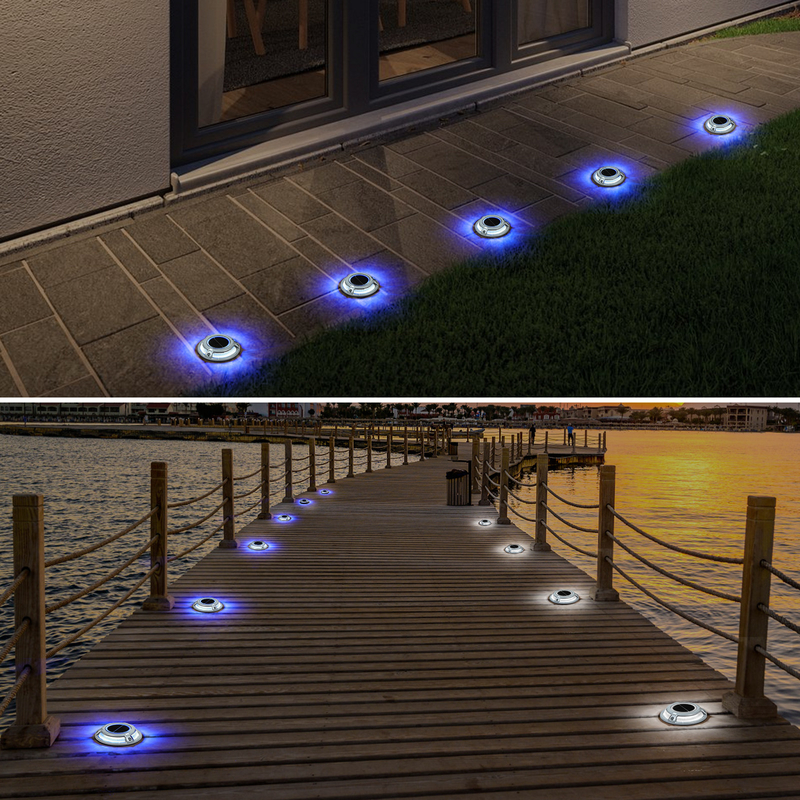 20 lumens Luz de muelle con energía solar Materiales de PC de aluminio duradero Voltado 2V