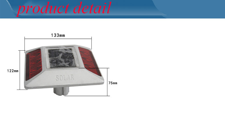 Marcadores de carretera solares con aleación de aluminio y materiales de PC para advertencia de seguridad