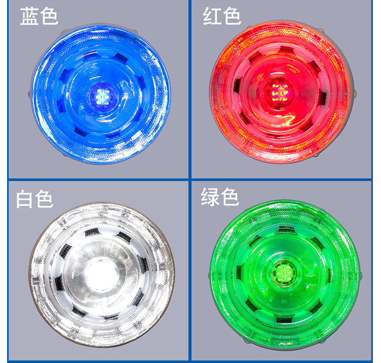 360 grados de vidrio templado Rodas de vidrio con energía solar LED Rodas de vidrio con luz solar Aviso de la carretera
