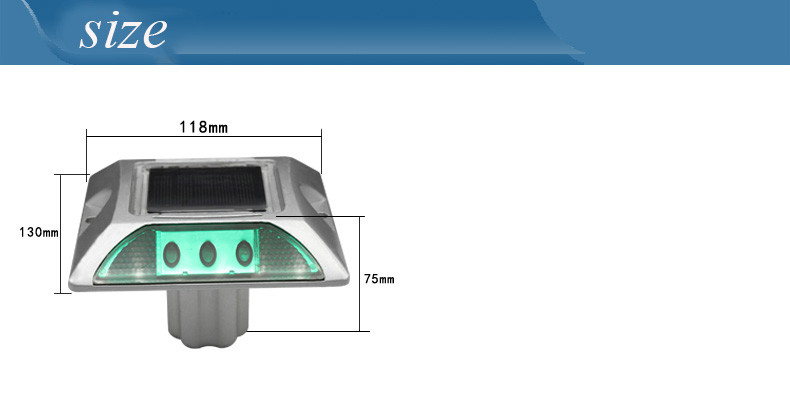 PBW Aluminio Solar Road Stud LED reflector solar de la carretera para la advertencia de seguridad