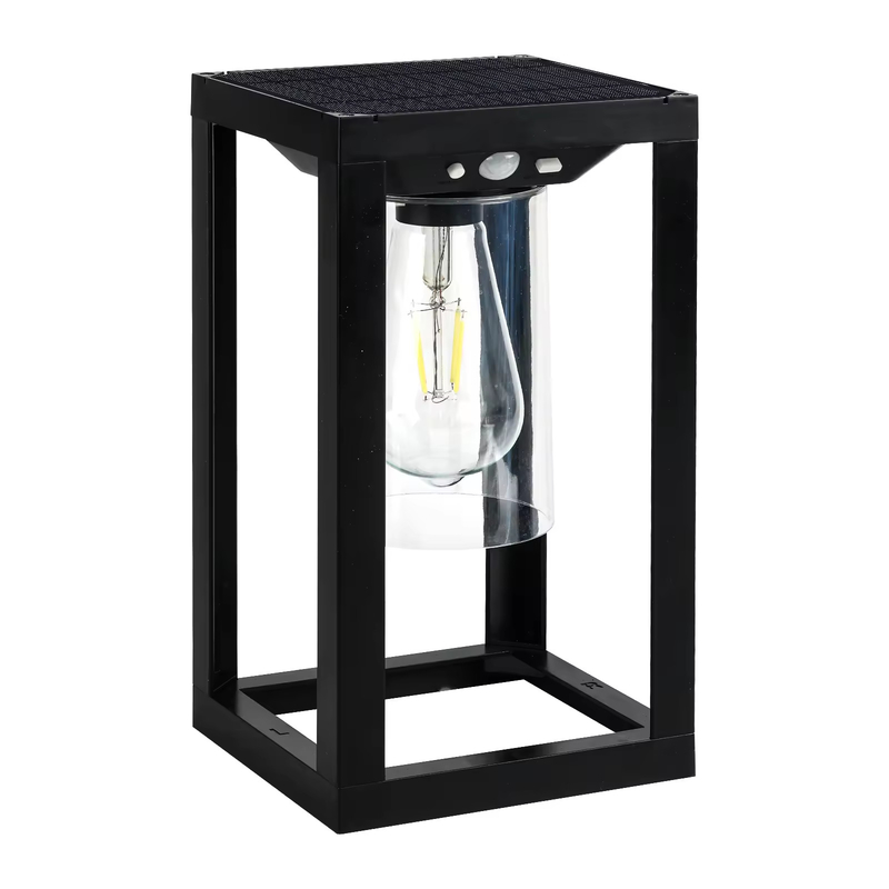 Sensor de movimiento Luz solar de porche Iluminación exterior IP65 Sconce Lámpara de linterna de pared para el patio Puerta de entrada decorativa