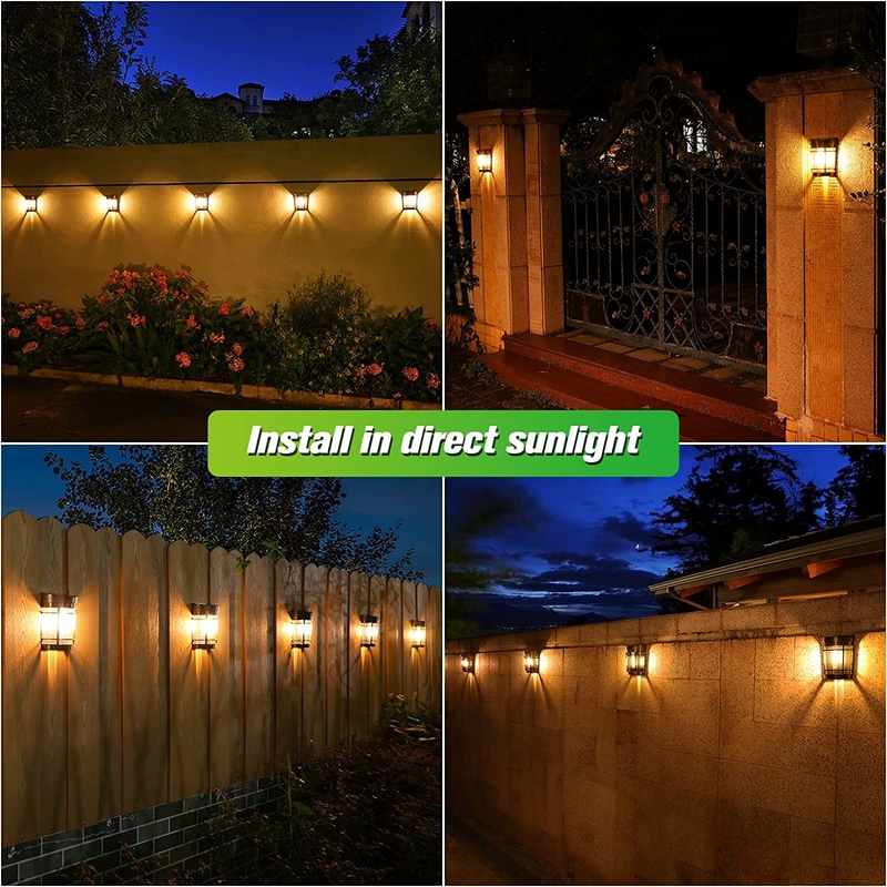 Blanco cálido a la luz solar de pared RGB Batería de litio ternario con carcasa de PC IP65 impermeable