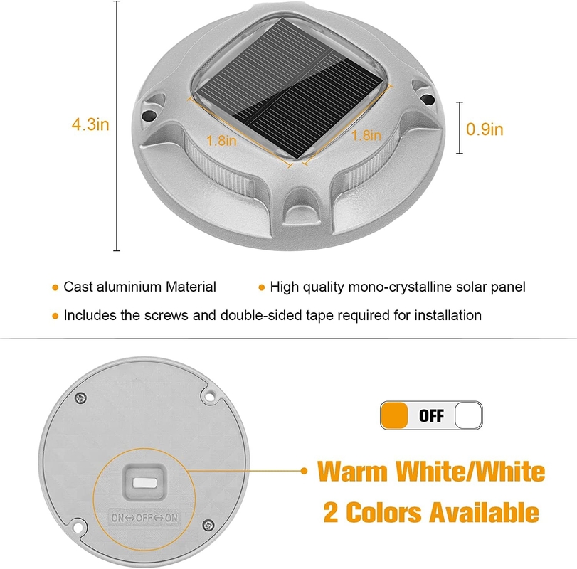 Luz solar LED de alto brillo hecha de aluminio y material PC con rodamiento de 3t