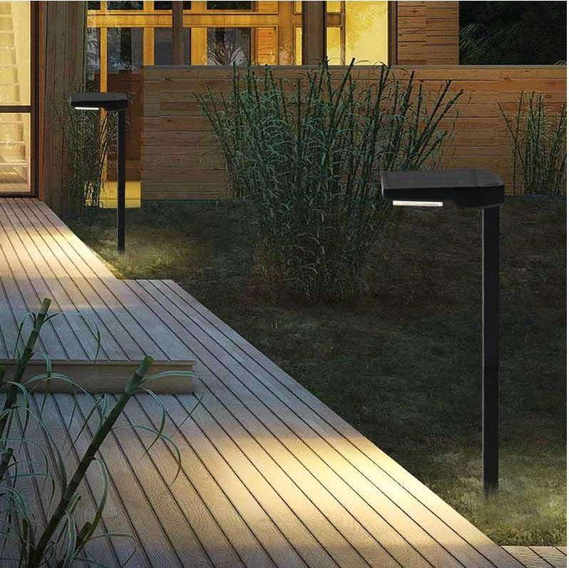 Energía solar de 6 cuentas LED de paisaje de camino de luz automático en / fuera de 6 Pcs cuentas