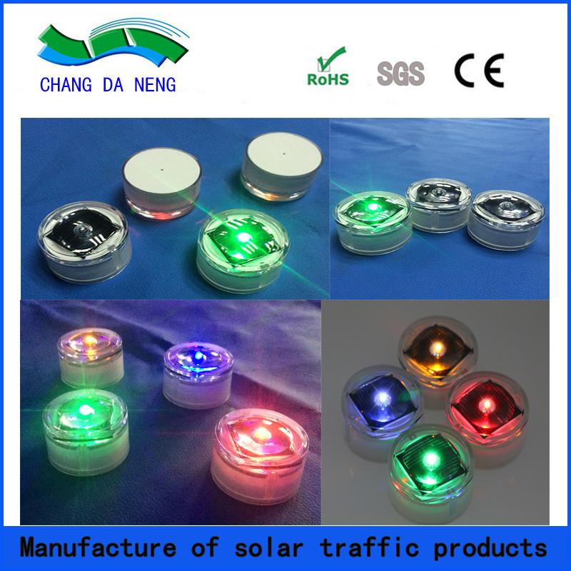 Rodillos solares subterráneos de aluminio redondo incrustado faro de luz LED marcadores de carretera