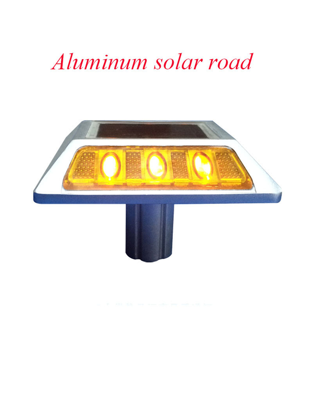 IP68 resistente al agua Solar Spike LED reflector de aluminio fundido Luces de orientación de tráfico vial con pies