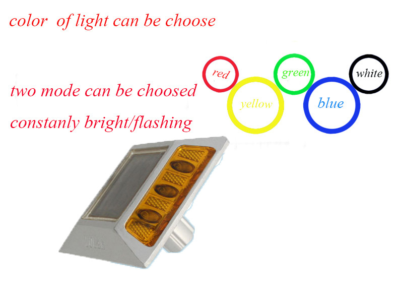 IP68 resistente al agua Solar Spike LED reflector de aluminio fundido Luces de orientación de tráfico vial con pies