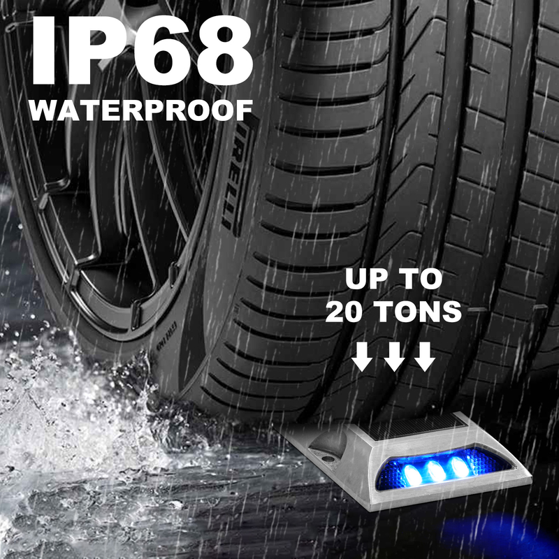 IP68 Rodillos LED solares impermeables con una distancia de visión de 800 m y un panel solar de 2V/200MAH