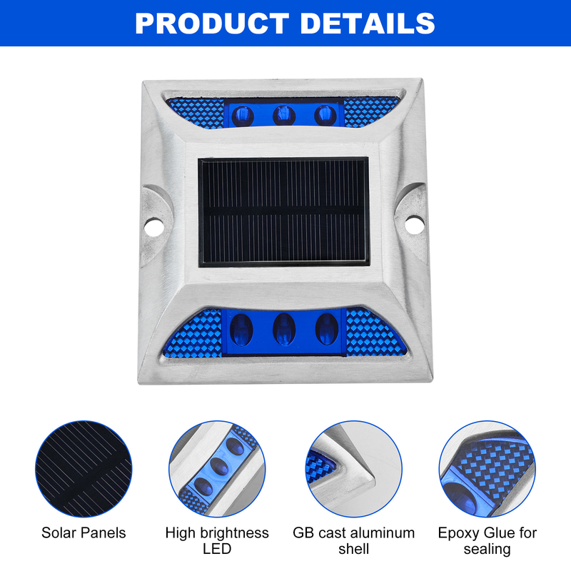 Incorporado luz solar de la calle camino ladrillo 6 Pcs LED Qty para la iluminación exterior