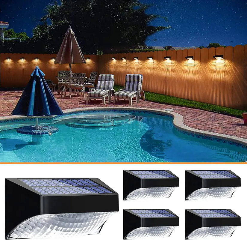 10LM Blanco cálido/blanco frío/RGB LED Iluminación solar para jardines con clasificación de impermeabilidad IP65