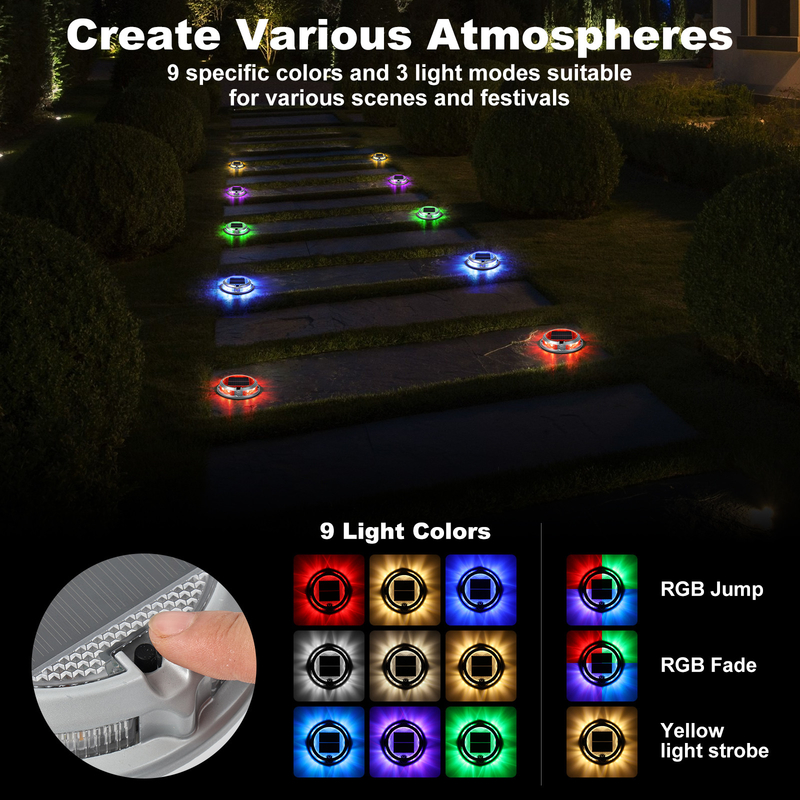 2V luz solar impermeable del muelle luz solar LED con 20 lumens fuente de luz LED
