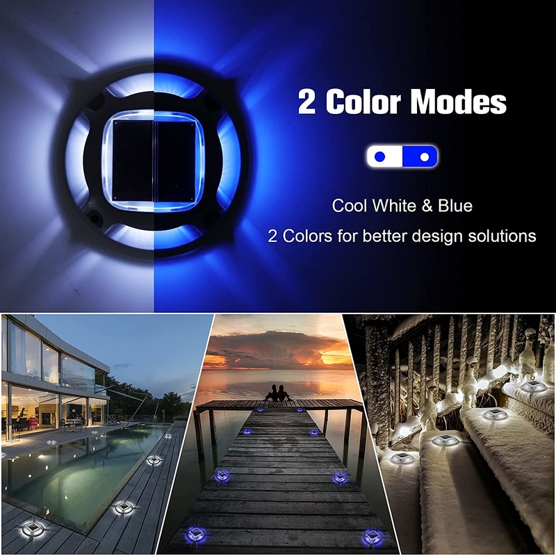IP67 Luz solar impermeable con batería 1.2V/600MAH Ni-Mh Batería -20C- 60C para la seguridad e iluminación del muelle