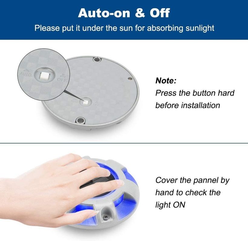 Aluminum Alloy Solar Road Stud with 6000K Daylight Alert IP67 Waterproof and 2-Year Warranty