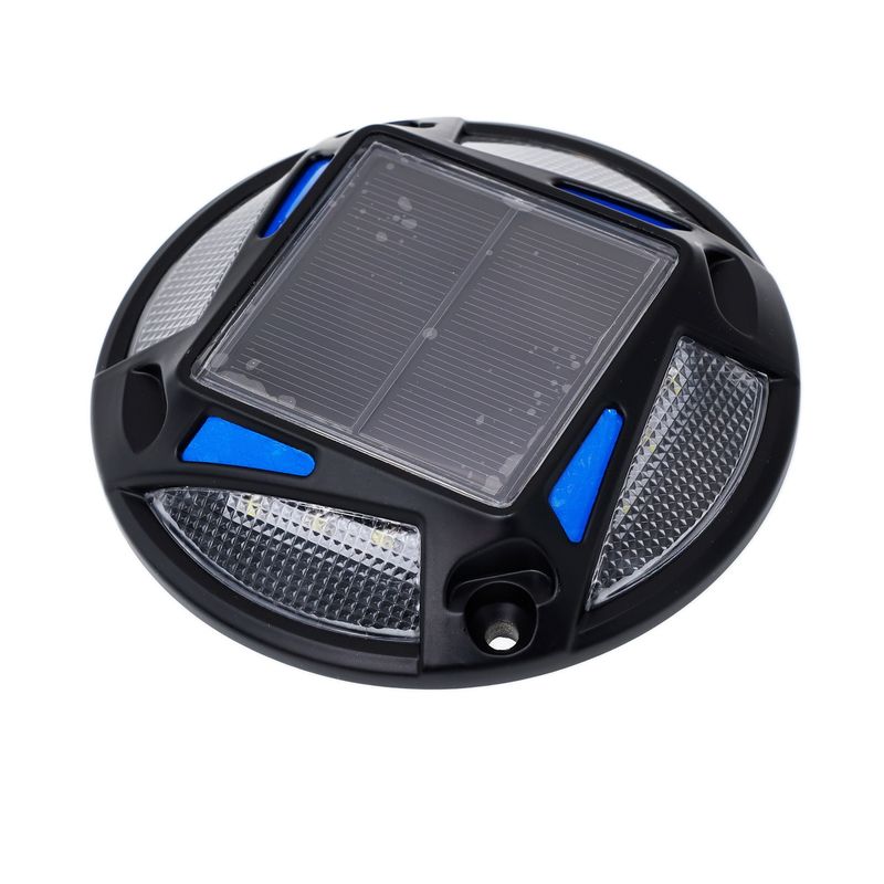 Clavo solar de carretera de aluminio con 12 perlas LED, batería de Ni-Mh de 1,2 V y 4,5 h de carga para 20 h de funcionamiento