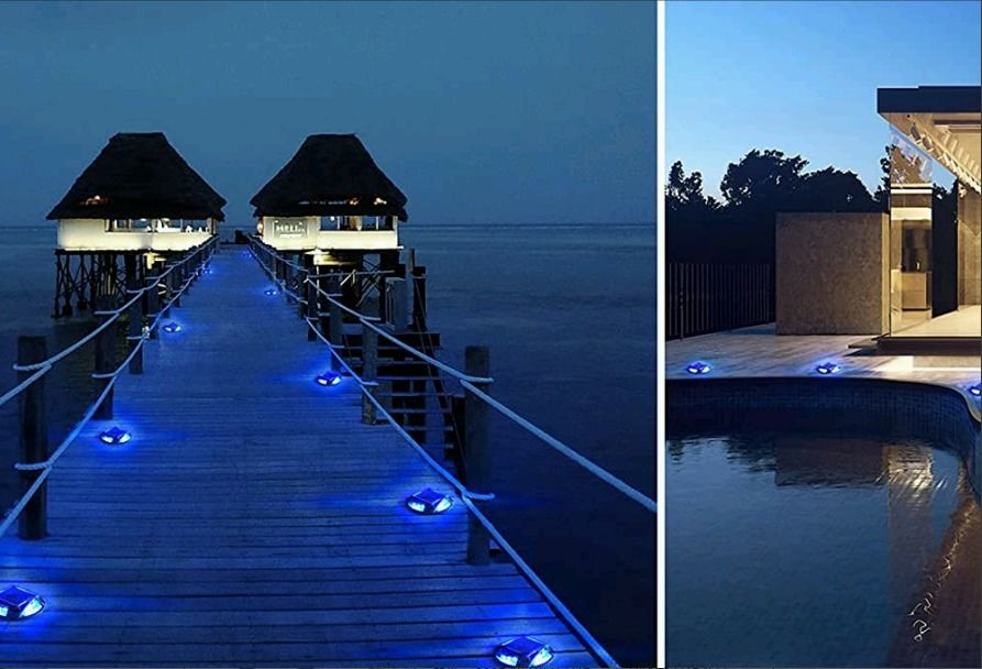 Baliza solar vial de color blanco cálido con 12 LEDs para la seguridad vial y la iluminación de entradas