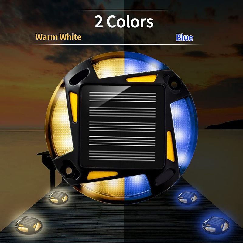 Baliza solar vial con 12 LED de resistencia al envejecimiento para la seguridad vial