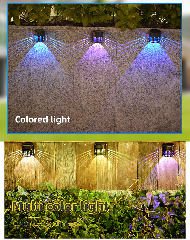 Cilindro decorativo de Led Lights Powered de la cerca solar impermeable IP65 para el jardín