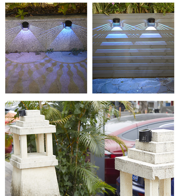 Cilindro decorativo de Led Lights Powered de la cerca solar impermeable IP65 para el jardín