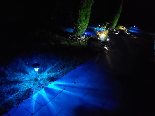El paisaje accionado solar del camino 20h del jardín enciende luces al aire libre accionadas solares del LED