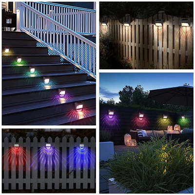 Luz de jardín con energía solar para las escaleras del patio, lámpara de camino para patio exterior, luz solar para cercas