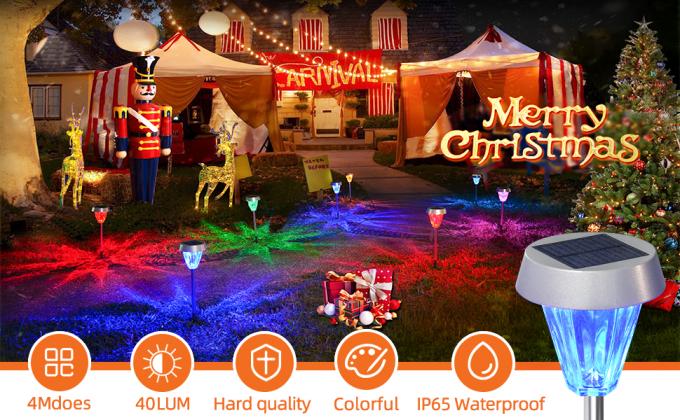 Luces accionadas solares del paisaje de la prenda impermeable IP65 para el camino al aire libre del jardín 0