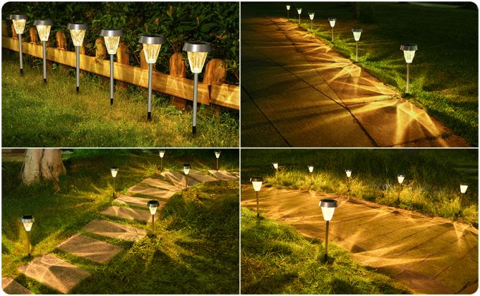 Luces accionadas solares del paisaje de la prenda impermeable IP65 para el camino al aire libre del jardín 1