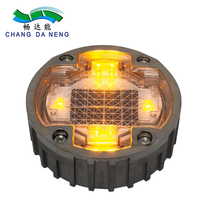 Reflector de carretera solar LED de 250 g con 6 luces LED fijas o parpadeantes visualmente 800 metros