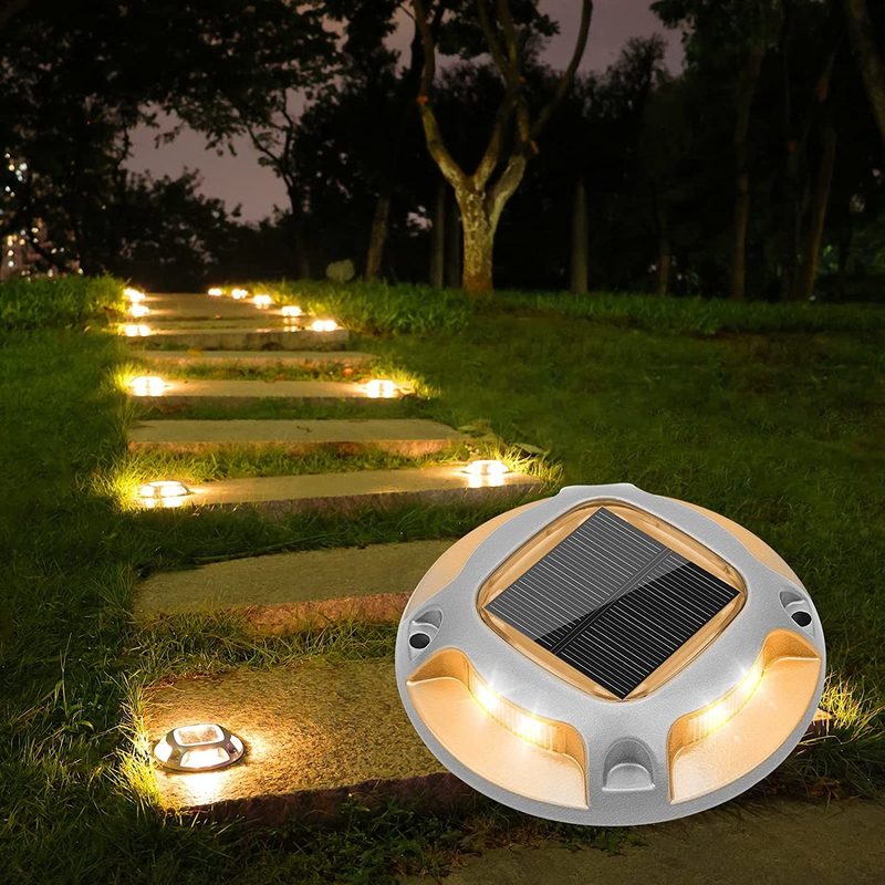 Solar Dock Light with 360 Beam Angle 2-Year Warranty and 10000 Hours Lifespan for Outdoor Pathway and Deck